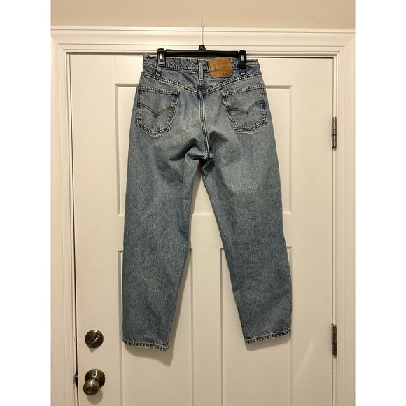 Vintage 1997 Levis 550 Relaxed Fit Orange Tab Made In USA Jeans Mens 34 X 30 - Picture 7 of 9